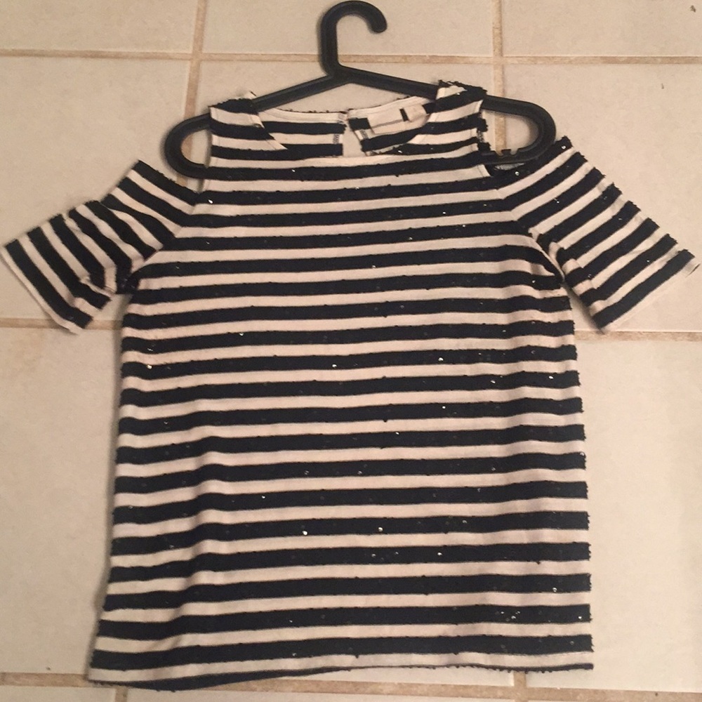 Chico’s Cold shoulder sequined top